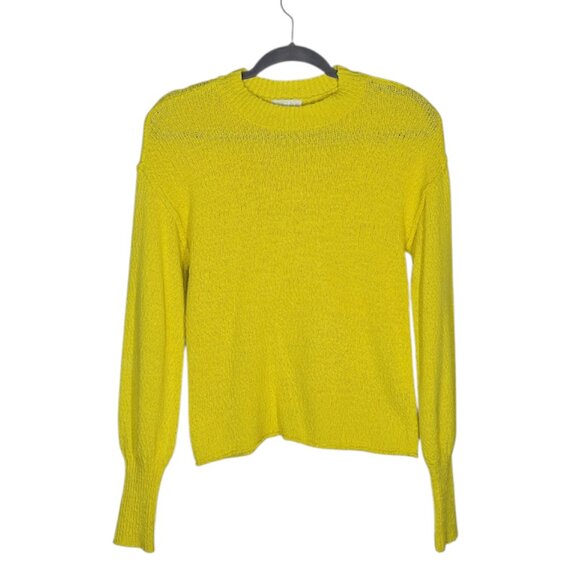 ABOUND Yellow Knit Sweater XS Women’s Long Sleeve Crewneck Fall Top NWT - Picture 9 of 11
